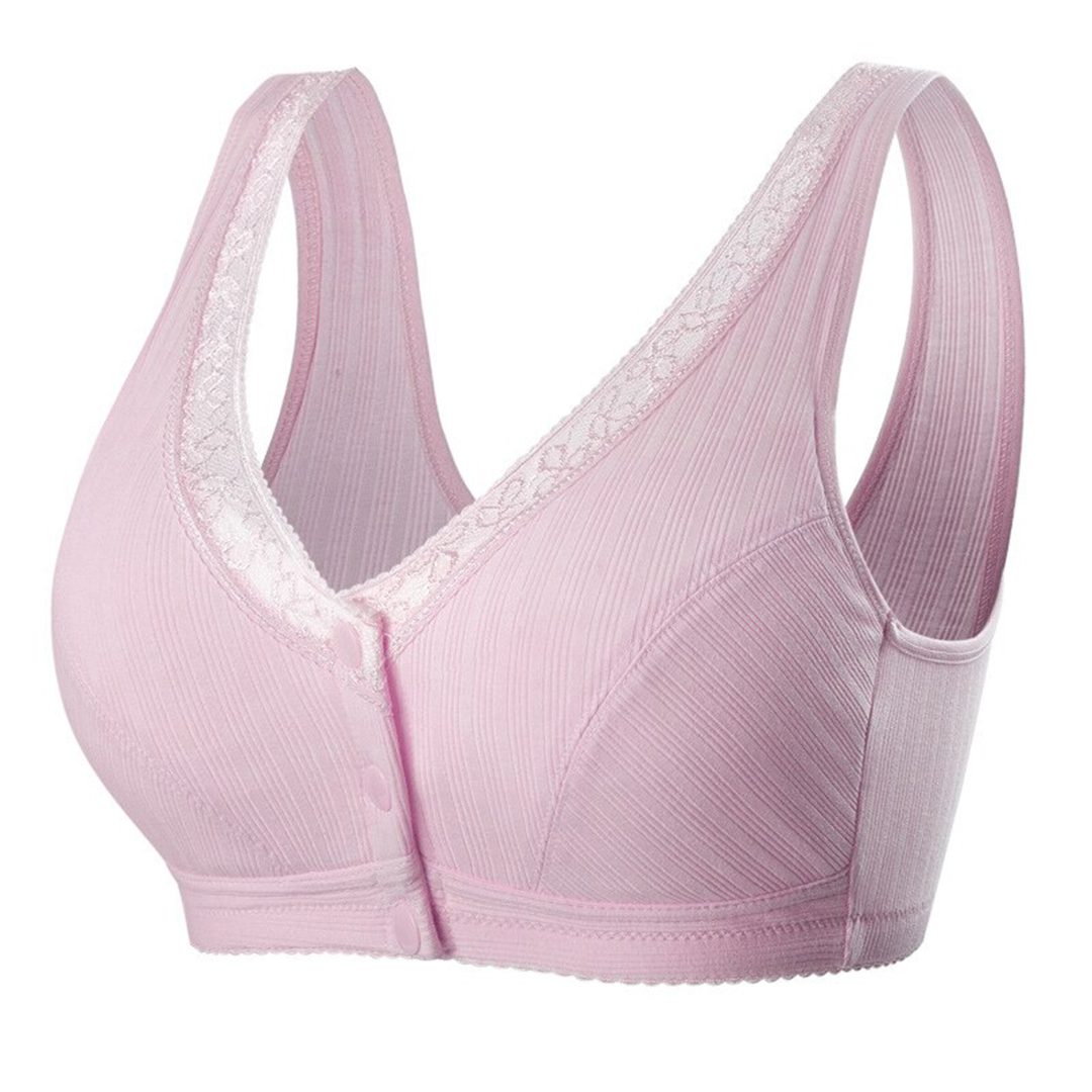 Plus Size Comfortable Front Button Bra