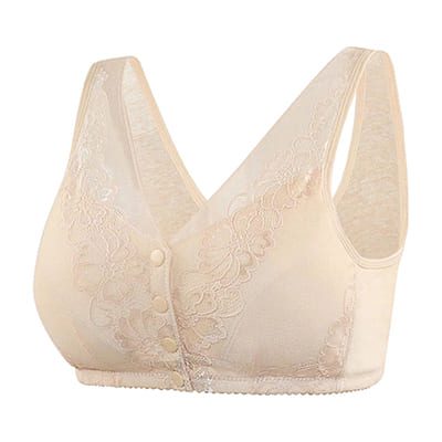 Lace Front Button Bras