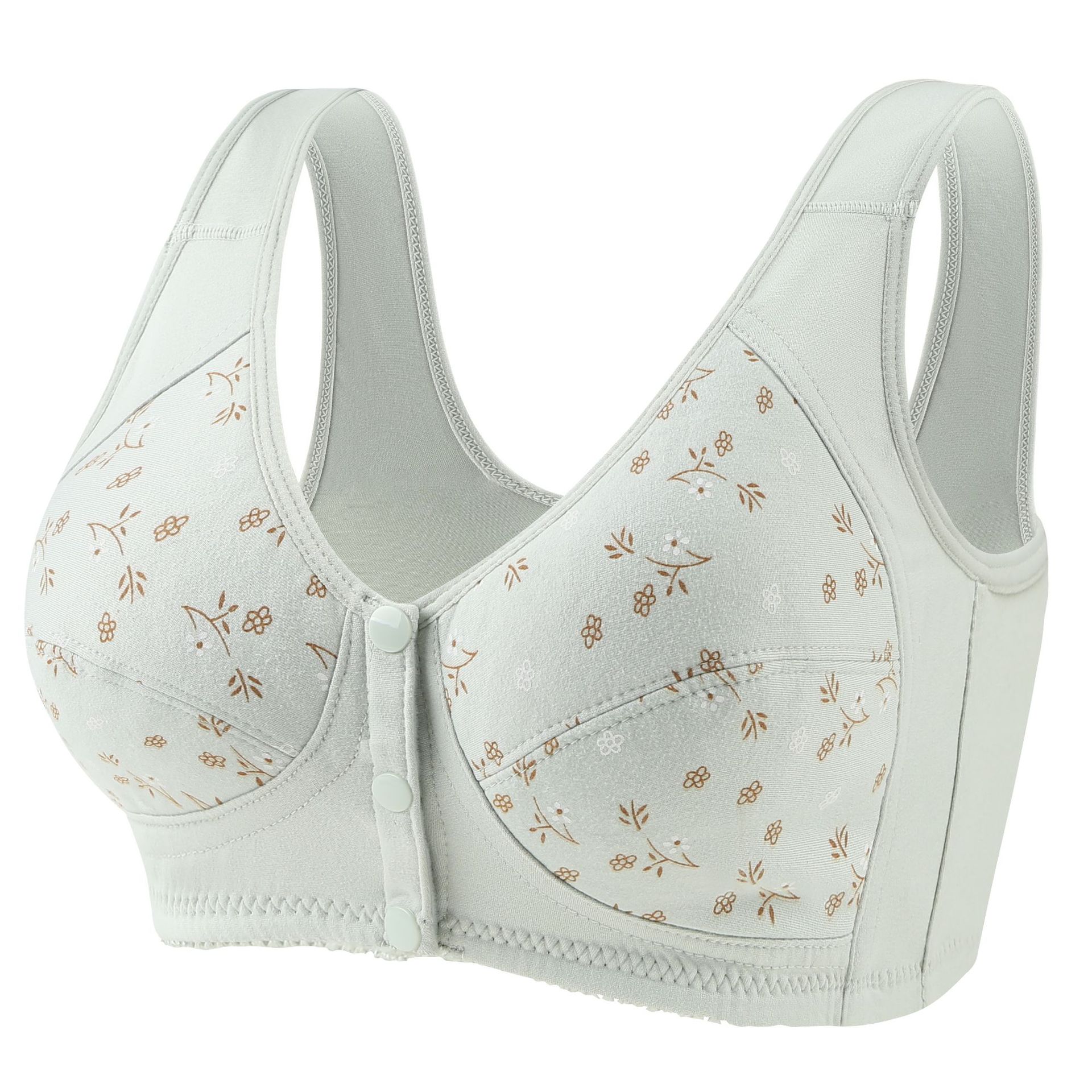 Wirefree Front Button Bra