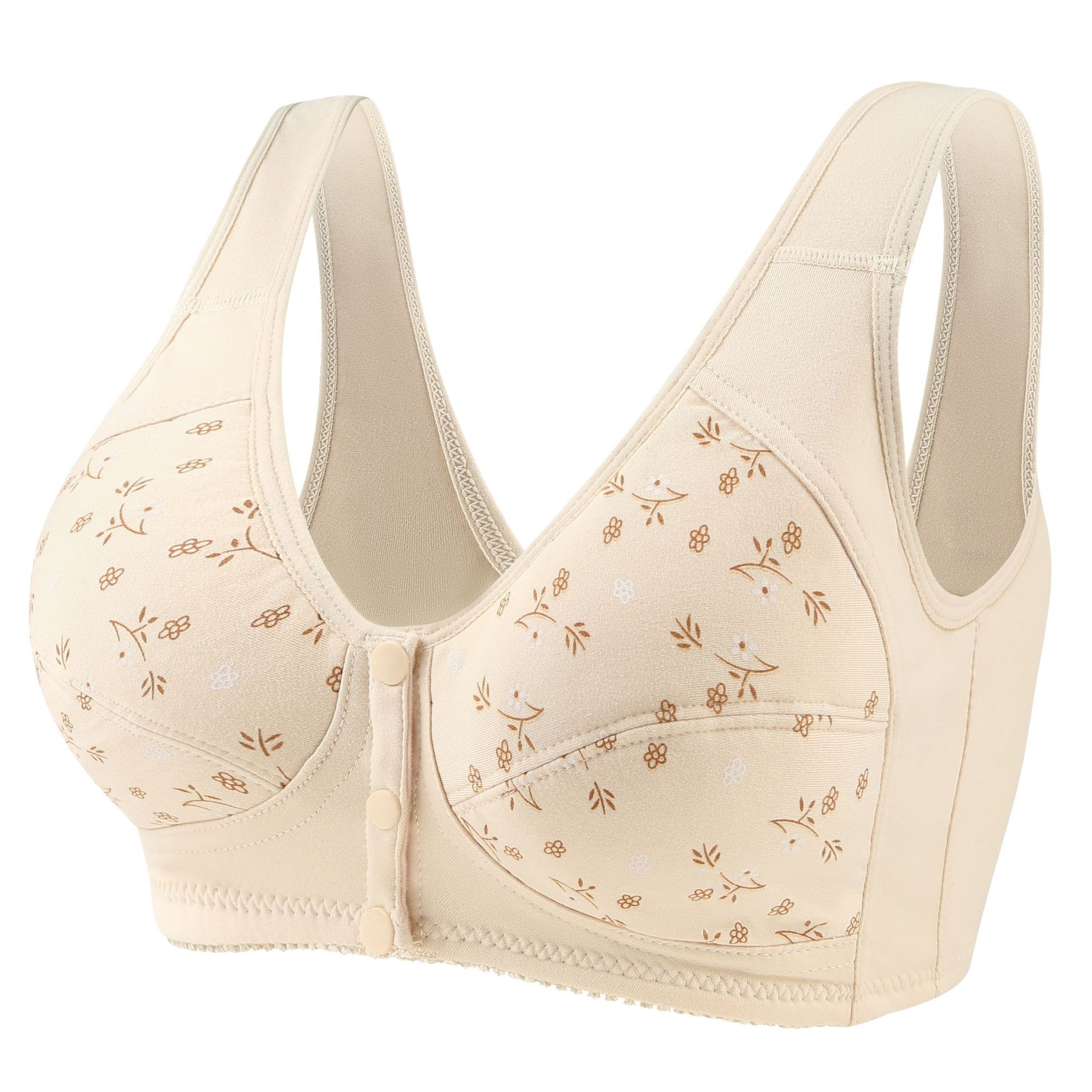 Wirefree Front Button Bra